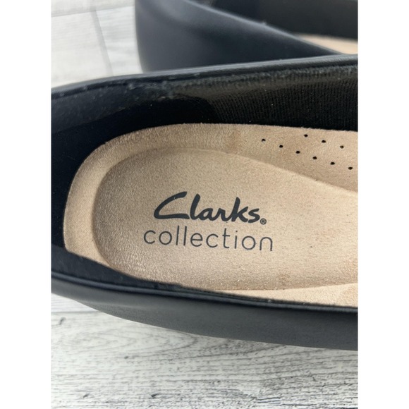 Clarks Collection Shoes Womens Size‎ 8.5 Block Heel Patent Toe Comfort 26153413 - Picture 9 of 11